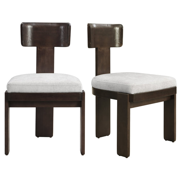 English Elm Christopher Knight Home® - Upholstered Modern Dining Chairs Set of 2 with Comfortable Fabric Seats, Solid Rubber Wood Legs, 330lb capacity and Timeless Design Gray N779P236964E
