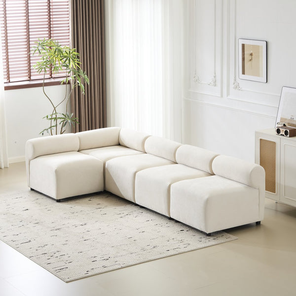 English Elm Christopher Knight Home® - Evelyn 5-Piece Modular Chenille Sectional Sofa - Stylish, Versatile Comfort For Modern Living Spaces N773IS00023B