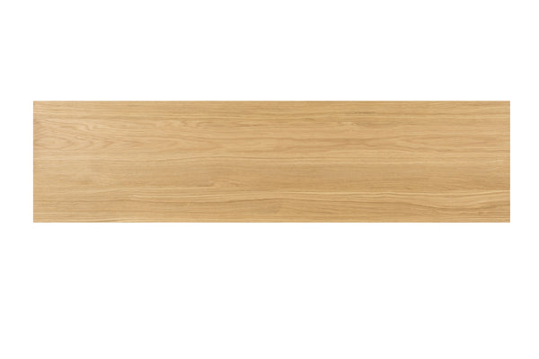 English Elm Harold Oak Finish Coffee Table with Thickened Top, Solid Pine & MDF Construction, Fully Assembled Natural 63.25 L x 19.25 W x 36.5 H B2726P246353