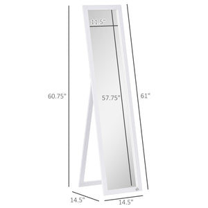 English Elm Full Length Freestanding Floor Mirror with Mdf Frame for Bedroom or Entryway Decor T3971P389365