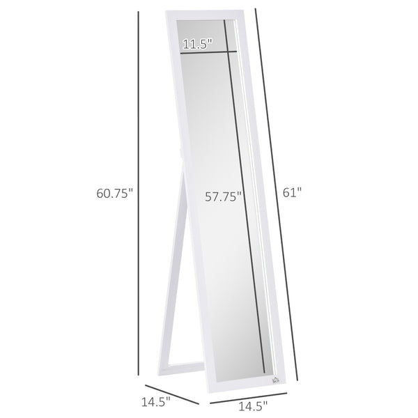 English Elm Full Length Freestanding Floor Mirror with Mdf Frame for Bedroom or Entryway Decor T3971P389365