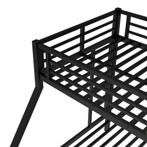 English Elm Metal Twin Xl Over Queen Bunk Bed – Space-Saving Design, Strong Steel Frame, No Box Spring Needed! W1580P336606