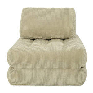 English Elm 70.8"corduroy Fabric Oversized Bean Bag Couch Plush Ergonomic Lounger for Dorm or Bedroom Camel W3975P440930