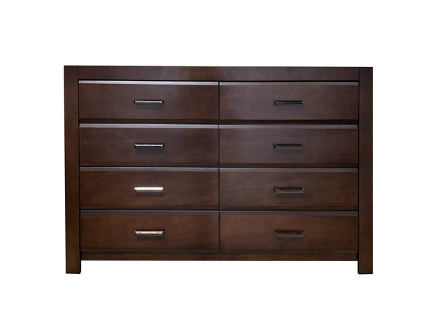 English Elm Oberreit 8-Drawer Walnut Finish Dresser with Felt-Lined Top Drawer, Smooth Glide, Timeless Craftsmanship B2726P261242
