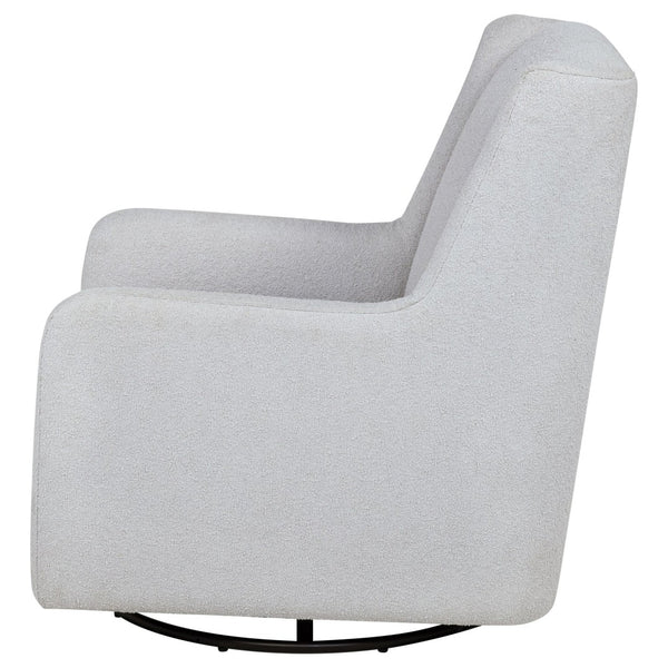 English Elm Calianna Boucle Barrel Accent Chair with Oak Legs for Living Room or Bedroom Grey B062P451747