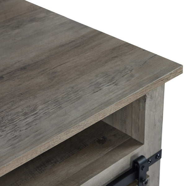 English Elm Wf005-gw,the Dual Compartment Furniture Style Dog Crate with Open Shelves for Living Rooms W308P171239