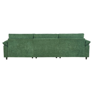 English Elm 2127-gn-ot,foot Rest Tufted Storage Ottoman with Armrests Rubberwood Legs Living Room W308P202300