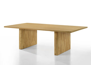 English Elm Einar Rectangular Natural Finish Dining Table with Double Pedestals, 37mm Top, 29" Clearance B2726S00378
