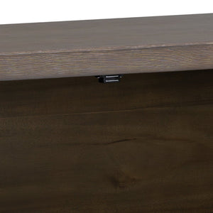 English Elm U_style Farmhouse Pine Veneer Buffet Cabinet with Double Doors for Kitchen or Entryway Brown N711P410389D