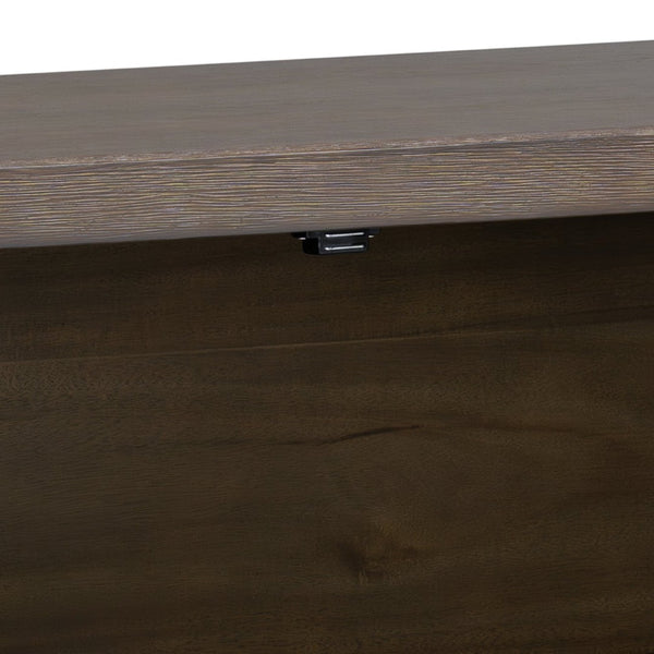 English Elm U_style Farmhouse Pine Veneer Buffet Cabinet with Double Doors for Kitchen or Entryway Brown N711P410389D