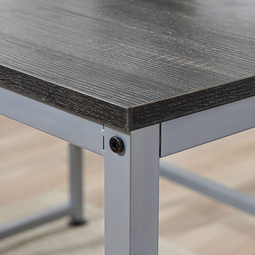 English Elm HOMCOM 83" Two Person Workstation Desk with Dual Shelves, Long Sturdy Home Office Table, Black W2225P229665