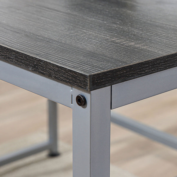 English Elm HOMCOM 83" Two Person Workstation Desk with Dual Shelves, Long Sturdy Home Office Table, Black W2225P229665