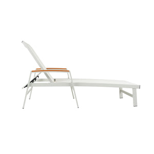 English Elm Christopher Knight Home® - Oxton Chaise Lounge - Adjustable Outdoor Seating With Rust-Resistant Frame & Breathable Mesh Comfort N775P210702W