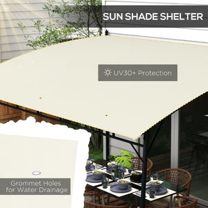 English Elm Outsunny Steel Pergola Gazebo with Uv Canopy for Patio Deck or Backyard Shade W2225P174147
