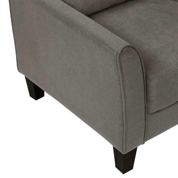 English Elm Modern 3-Piece Contemporary Sofa Set In Brown/Gray - Plush Comfort, Stylish Design, Durable Wood Legs B011S01959