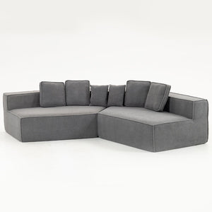 English Elm 132"oversized Teddy Velvet Modular Sectional Plush Foam Couch for Large Living Rooms W3326S00038