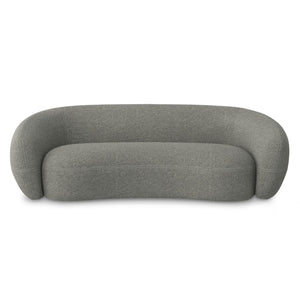 English Elm Sherri 89-inch Sofa with Curved Mid-Century Bouclé Upholstery, Durable Frame, Spacious Seating Gray B136P364320