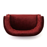 Christopher Knight Home® - Noble House - Milani Tufted Chesterfield Velvet Loveseat With Scrolled Arms