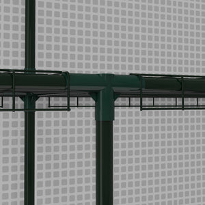 English Elm Outsunny Portable Greenhouse 4.6' X 4.7' – Uv/Water Resistant Walk-In With Two-Tier Shelving & Ventilation W2225P174446-GIGA