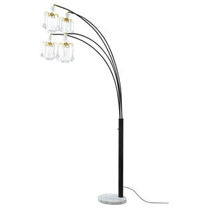 English Elm Marcos Five Arm Crystal Arc Tree Lamp with Marble Base for Modern Living Rooms B062S01750