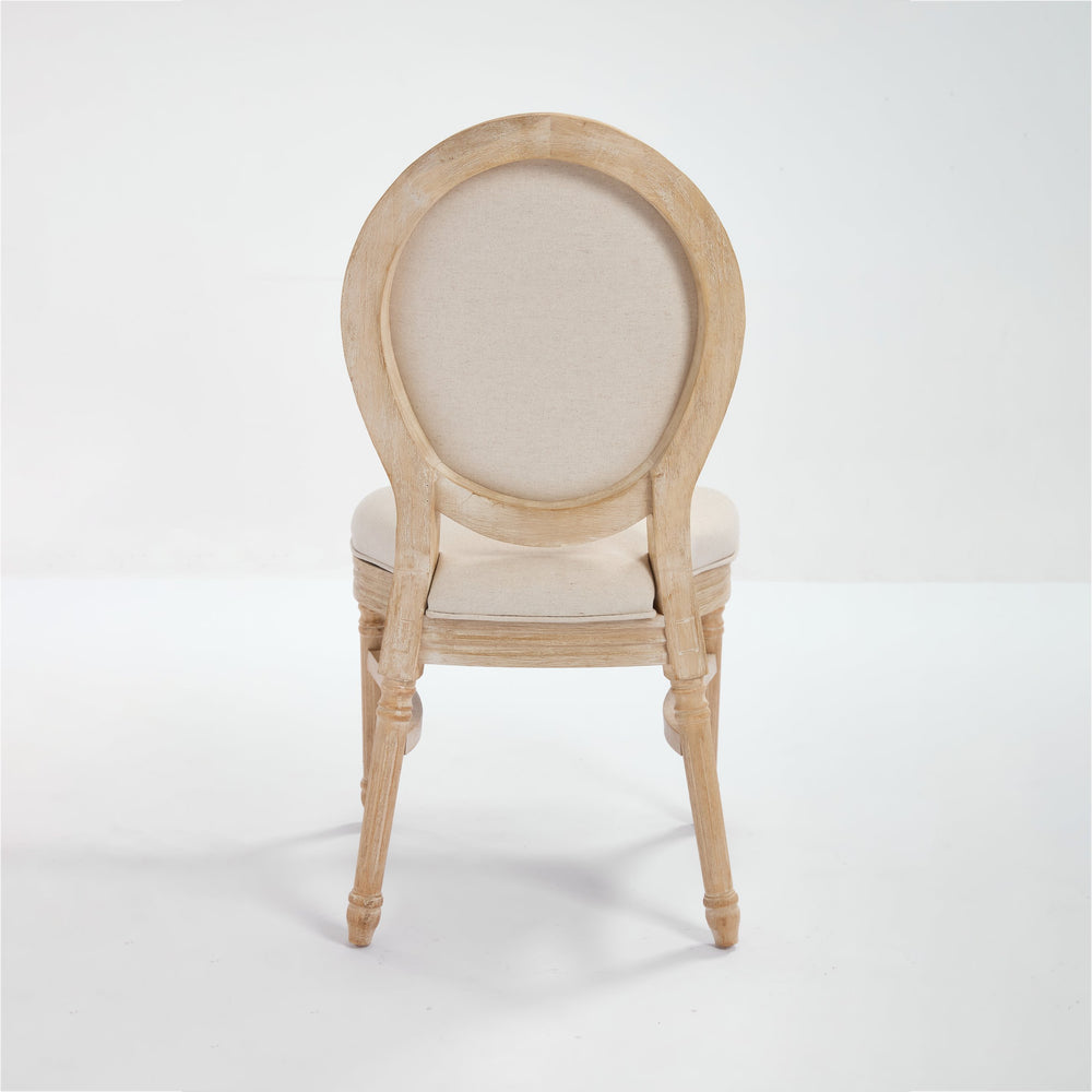 English Elm French Country Dining Chairs Set Of 2 - Elegant Upholstered, Stackable & Versatile For Any Space W3426P324205