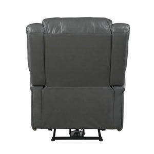 English Elm Modern Power Reclining Chair In Gray Faux Leather - Plush Comfort, Solid Wood Frame, Ergonomic Design B011P256236