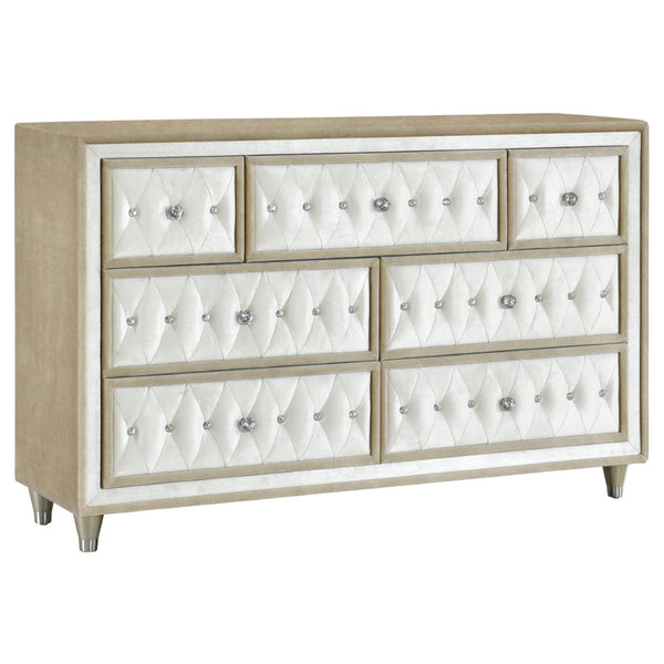 English Elm Justine California King Bedroom Set Velvet Upholstered French Provincial Glam Style B062S00774