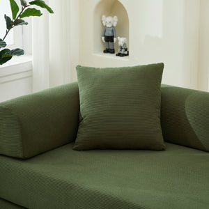 English Elm Folding Sofa Bed Corduroy Convertible 78.5" 3-Seater to Bed No-Assembly Foam Spring Comfort Green W2915P343897