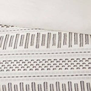 English Elm Cotton Rhea Jacquard Comforter Mini Set for Full/Queen — 100% Cotton OEKO‑TEX, Farmhouse Striped Charm Ivory+Charcoal 21.65 L x 22.44 W x 8.27 H B035128810