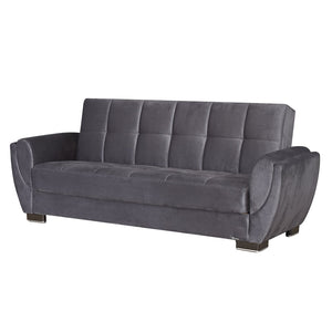 English Elm PrimeNest SkyHaven Upholstered Convertible Sofabed with Storage, Gray Chenille, 74"x47" Sleeper Comfort B030P286496