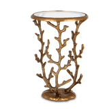 Coral Brass Accent Table