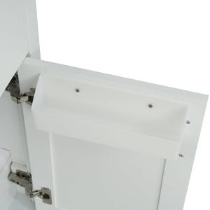 English Elm 30-Inch Bathroom Vanity With Ceramic Sink And Storage - Ideal For Space-Saving Small Bathrooms! WF530809AAK