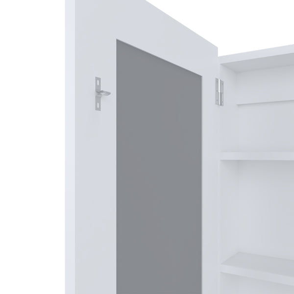 English Elm Medicine Compact Wall Cabinet with Mirror Door, Engineered Wood Storage, Durable, Space-Saving Design White 31.1 L x 19.29 W x 3.54 H B097P250882