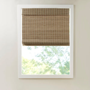 English Elm Bamboo Light Filtering Roman Shade 64"L - Eco-Friendly Natural Window Treatment For Privacy & Style B035129688
