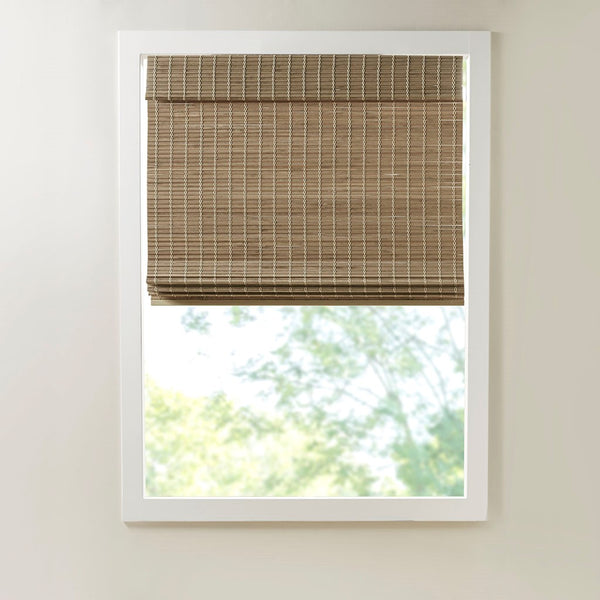 English Elm Bamboo Light Filtering Roman Shade 64"L - Eco-Friendly Natural Window Treatment For Privacy & Style B035129688