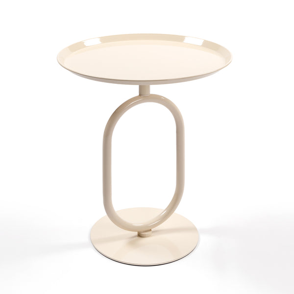 English Elm Lantern-Shaped Metal End Table For Small Spaces - Stylish Accent Pedestal Table For Living Rooms W2664P232829