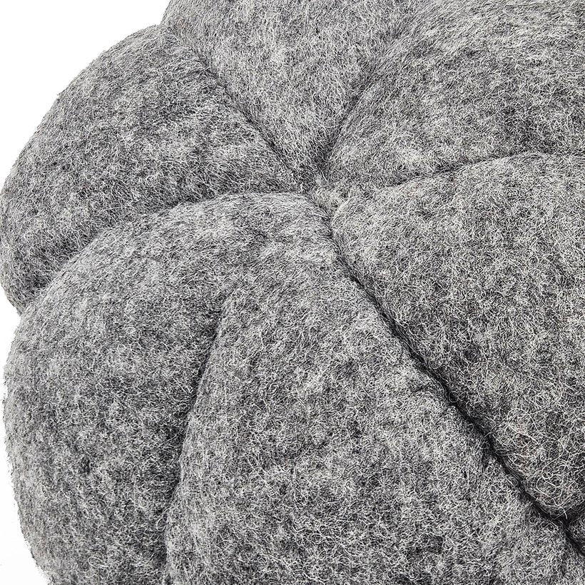 English Elm Set of 3 Chenille Weighted Pumpkins for Fall Décor with Realistic Stem, Farmhouse Harvest Tabletop Accents Gray W2078P246707