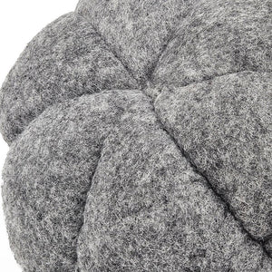 English Elm Set of 3 Chenille Weighted Pumpkins for Fall Décor with Realistic Stem, Farmhouse Harvest Tabletop Accents Gray W2078P246707