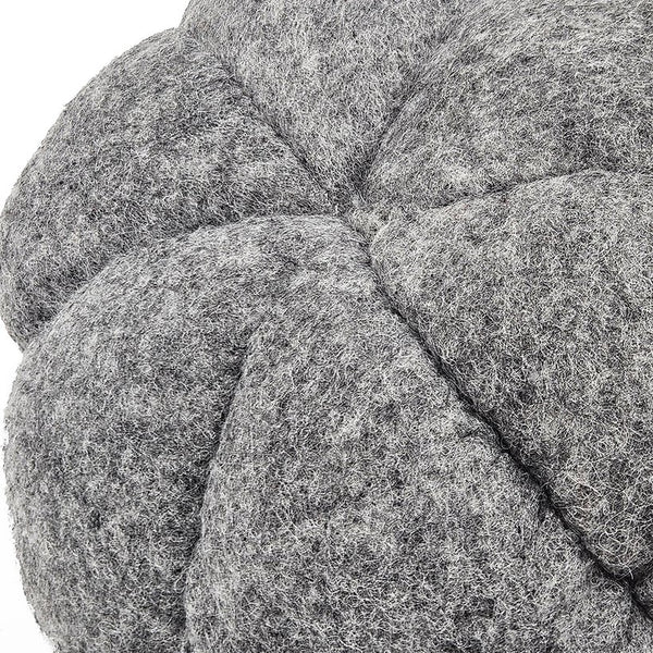 English Elm Set of 3 Chenille Weighted Pumpkins for Fall Décor with Realistic Stem, Farmhouse Harvest Tabletop Accents Gray W2078P246707