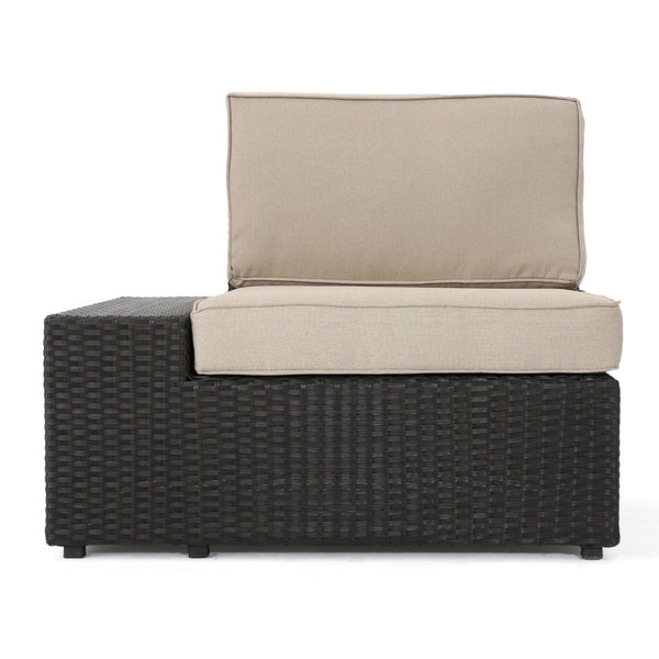 English Elm Santa Cruz Outdoor Pe Wicker Arm Chair Set with Weather Resistant Iron Frame 52974.00IRN