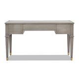 English Elm Dauphin 55" 3-Drawer Wood Executive Desk, Grey Cashmere Wood