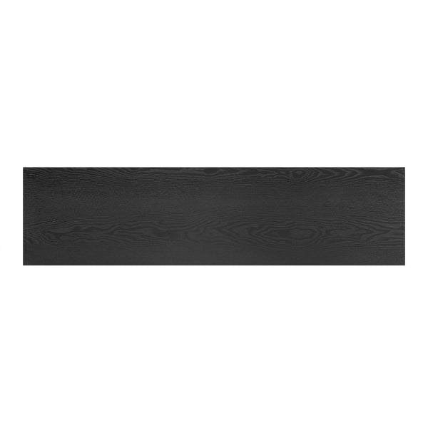 English Elm Trexm Ash Veneer Buffet with Gold Handles Matte Black Lacquer Dining Storage N715P232696B