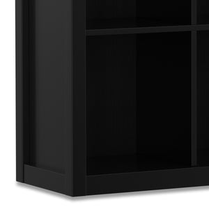 English Elm Artisan 9 Cube Bookcase & Storage Unit - Handcrafted Black Shelving For Stylish Organization & Display B136P238626