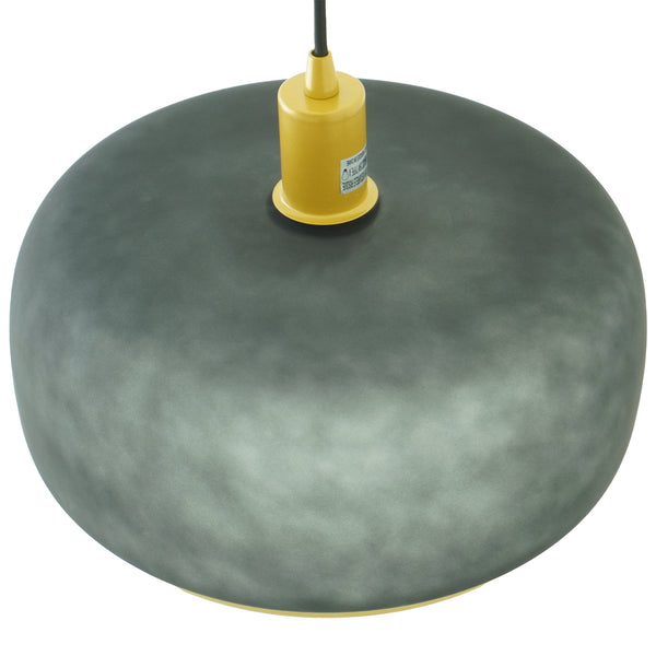 English Elm Ashcroft Furniture - Dune Black-Sprayed Glass Pendant Lamp with Gold Accents, Green Hue, Mid-Century Warm Glow, E26-ready B183P301074