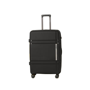 English Elm 6-piece Hard Shell Spinner Luggage Set Expandable Polypropylene with Combo Lock Black T3292P327435