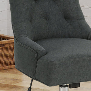 English Elm Christopher Knight Home® - OFFICE Chair with Tufted Diamond Stitching, Sloped Arms, Adjustable Height, Swivel & Chrome Casters Dark Gray 61658.00DGRY
