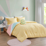 Urban Habitat Kids Rory Modern/Contemporary Rainbow Sunburst Reversible Cotton Comforter Set UHK10-0163 Yellow