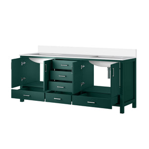 English Elm Green Double Bath Vanity 80" W x 22" D with Cultured Marble Top, Solid Wood, Soft-Close Drawers, Storage B2731P259145