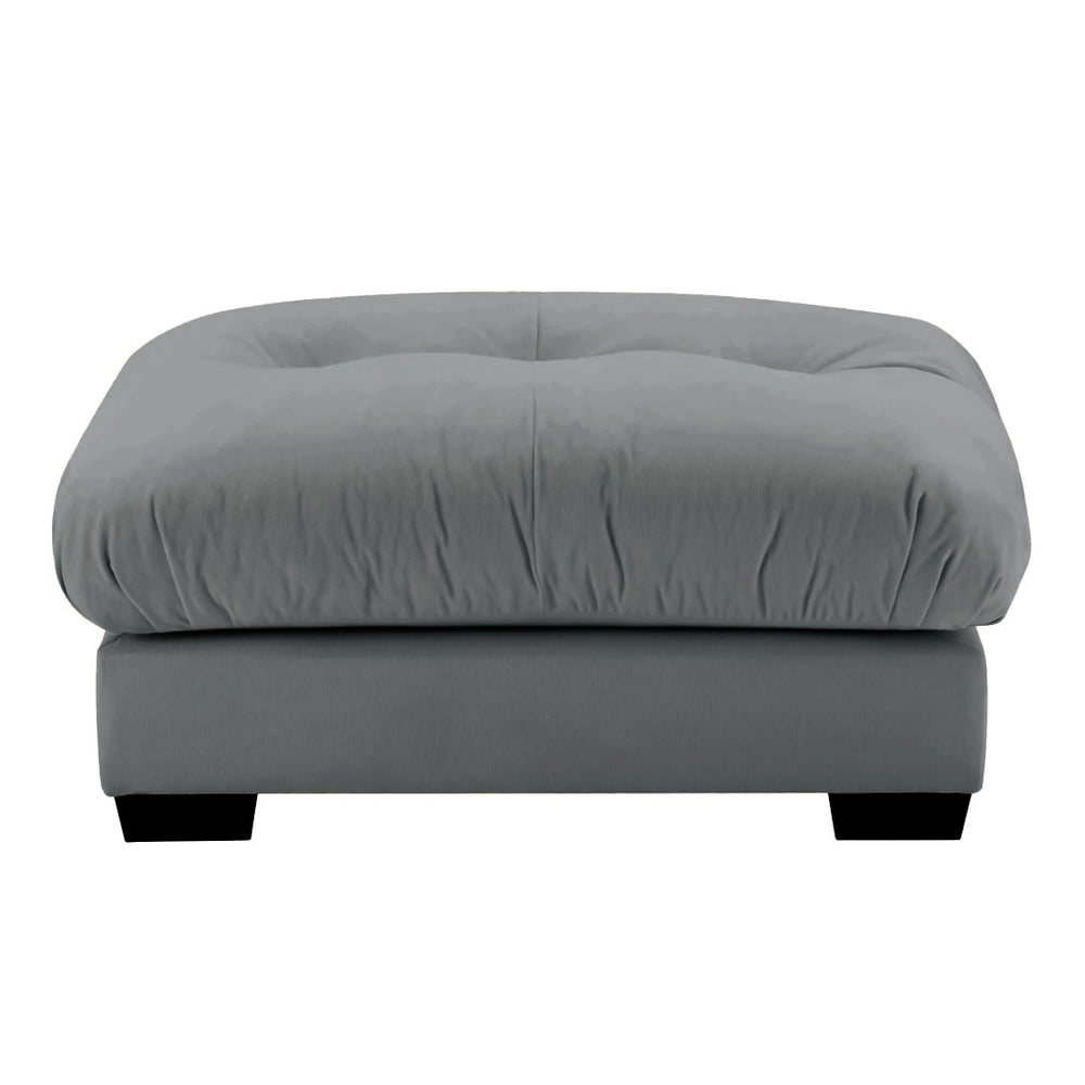 English Elm Milano Modular Velvet Ottoman with Bolster Armrests for Plush Living Room Lounging W714P283160