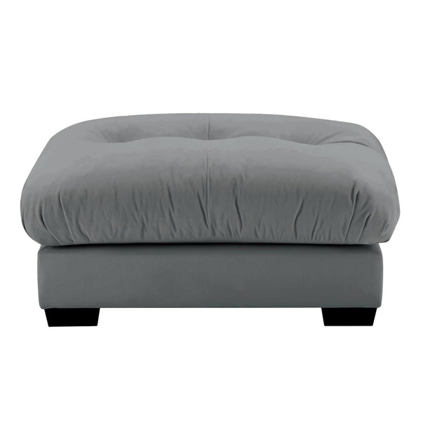 English Elm Milano Modular Velvet Ottoman with Bolster Armrests for Plush Living Room Lounging W714P283160
